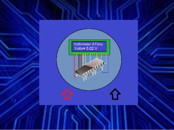 FAÇA UM SIMPLES VOLTÍMETRO – C/ ATTINY2313  E LCD 16X2 (REF246)