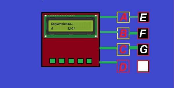 TEMPORIZADOR SEQUENCIAL  PROGRAMÁVEL DE 7 CANAIS – C/ PIC 16F628A (REF287)