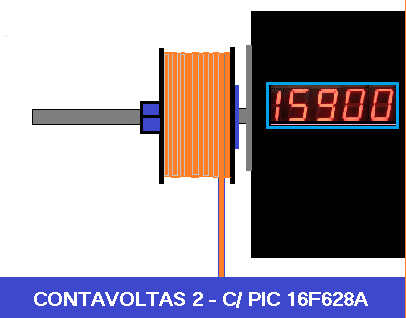 CONTADOR DE VOLTAS II – C/ PIC 16F628A (REF336)